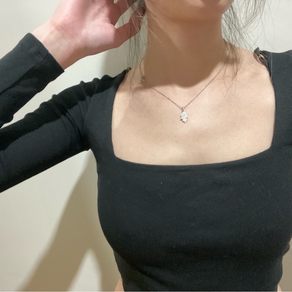 Zara square neck top - Picture 2 of 2